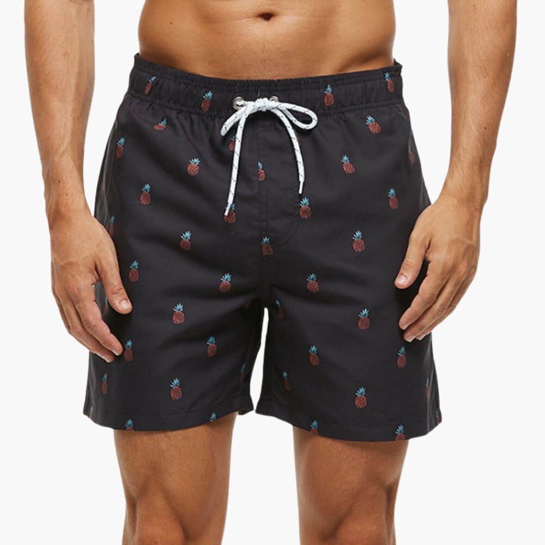 Men's Mid-Length Swim Trunks Drawstring Waist