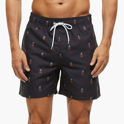 Men's Mid-Length Swim Trunks Drawstring Waist