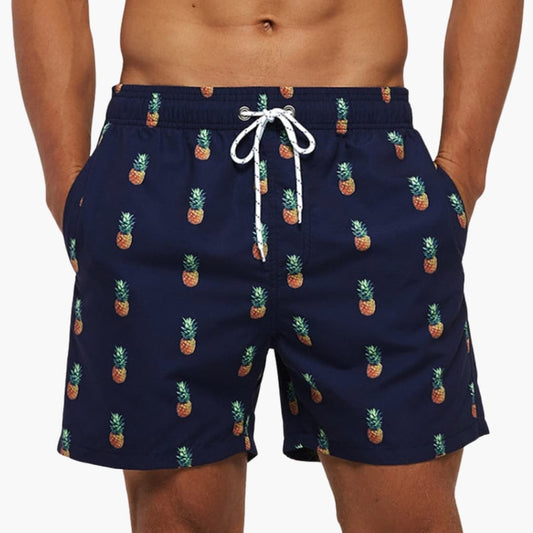 Men's Mid-Length Swim Trunks Drawstring Waist - Fashinoza