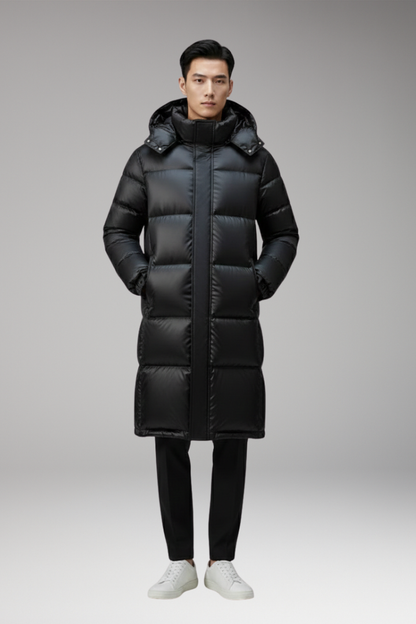 Men's Hooded Parka Multi-Pocket Waterproof Jacket