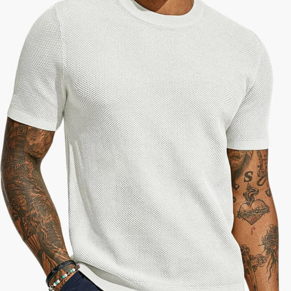 Men's Mesh Crew Neck Short Sleeve T-Shirt