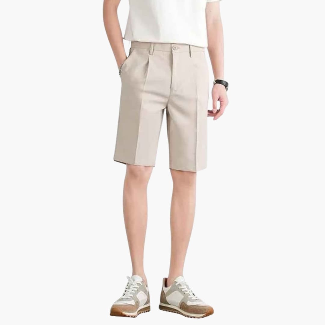 Men's Pleated Zipper Shorts - Fashinoza