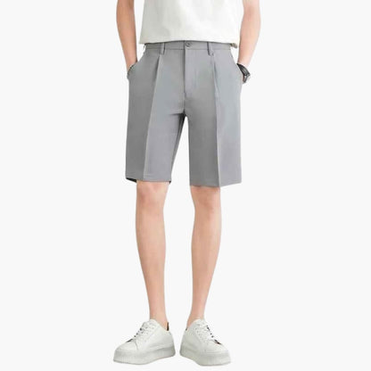 Men's Pleated Zipper Shorts