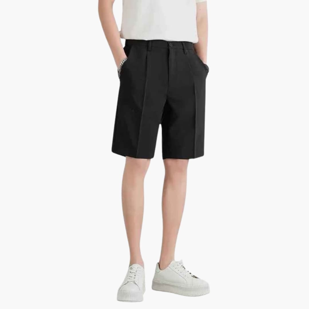 Men's Pleated Zipper Shorts