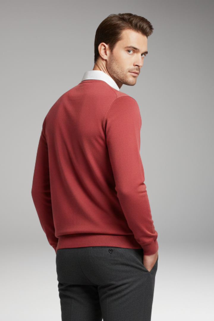 Men's Polo Shirt Button Closure Ribbed Cuffs