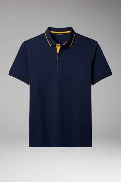 Men's Polo Shirt Classic Collar Button Front - 
Fashinoza