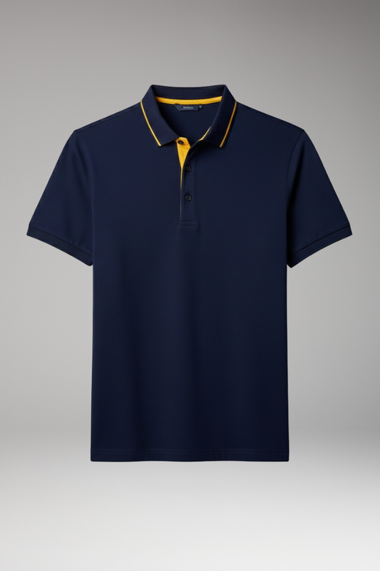 Men's Polo Shirt Classic Collar Button Front - 
Fashinoza