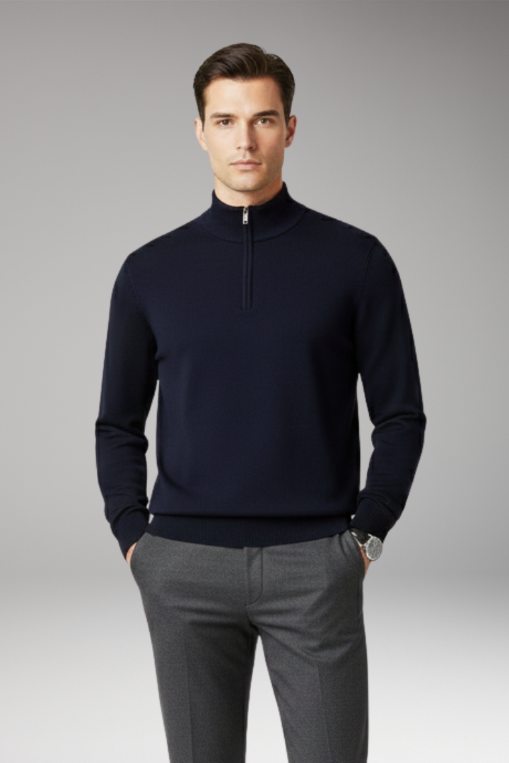 Men's Quarter Zip Pullover Ribbed