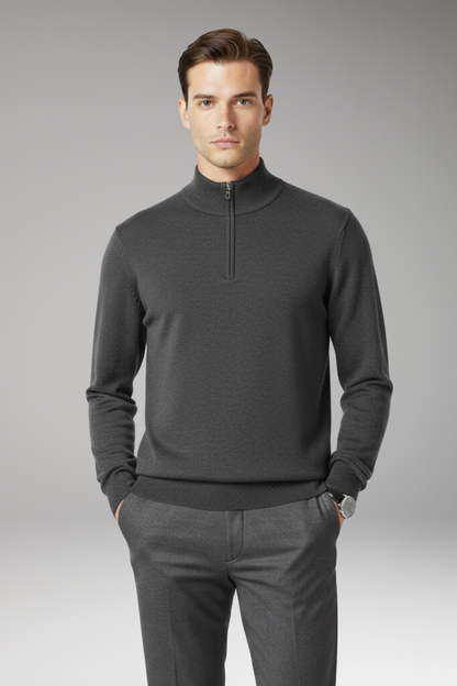 Men's Quarter Zip Pullover Ribbed