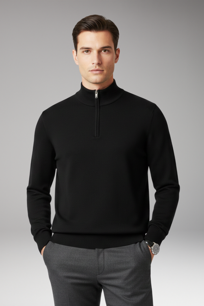 Men's Quarter Zip Pullover Ribbed