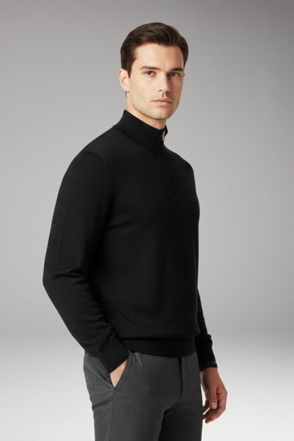 Men's Quarter Zip Pullover Ribbed