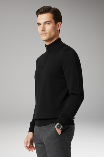 Men's Quarter Zip Pullover Ribbed