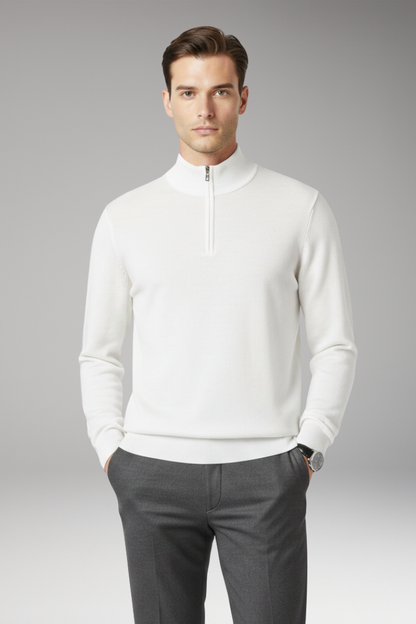 Men's Quarter Zip Pullover Ribbed