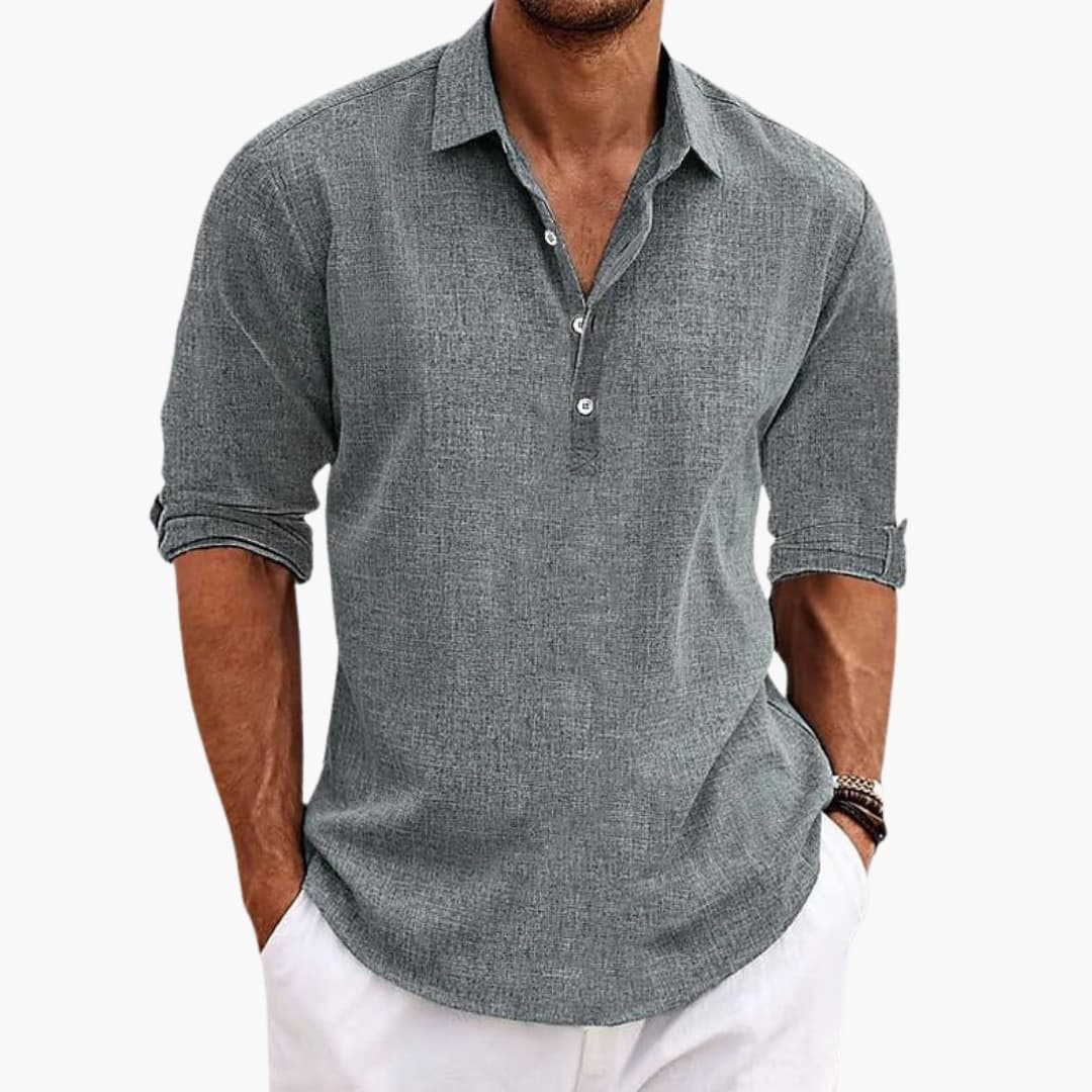 Mens Polo Short Sleeve Textured Shirt