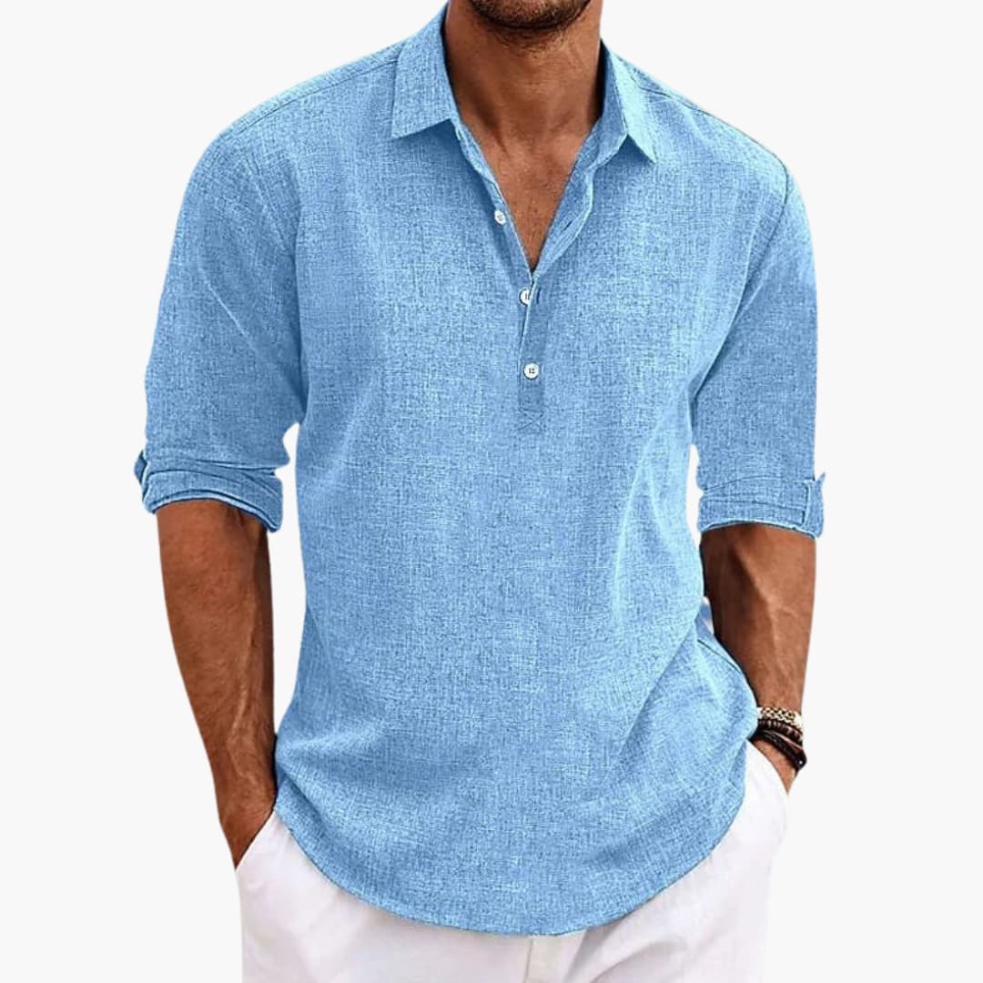 Mens Polo Short Sleeve Textured Shirt