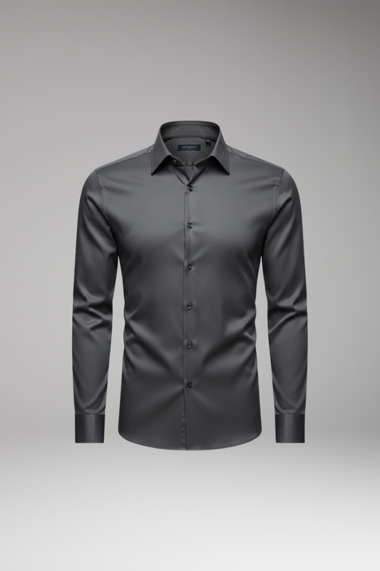 Men's Pointed Collar Dress Shirt Button Front - 
Fashinoza