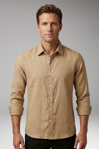 Men's Dress Shirt Long Sleeve Structured Collar