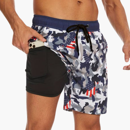 Men's Elastic Waist Shorts Drawstring Adjustable
