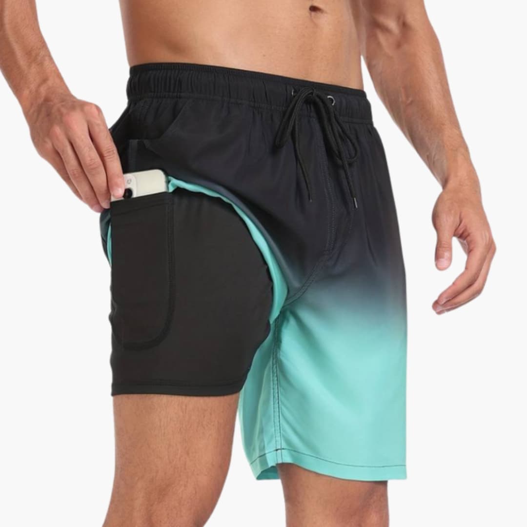 Men's Elastic Waist Shorts Drawstring Adjustable