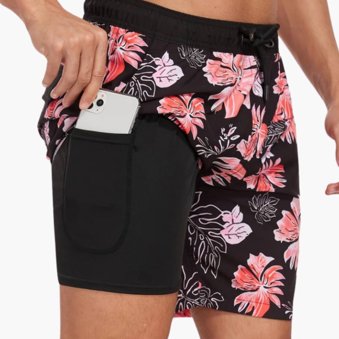 Men's Elastic Waist Shorts Drawstring Adjustable