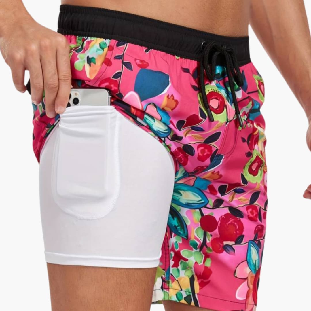 Men's Elastic Waist Shorts Drawstring Adjustable
