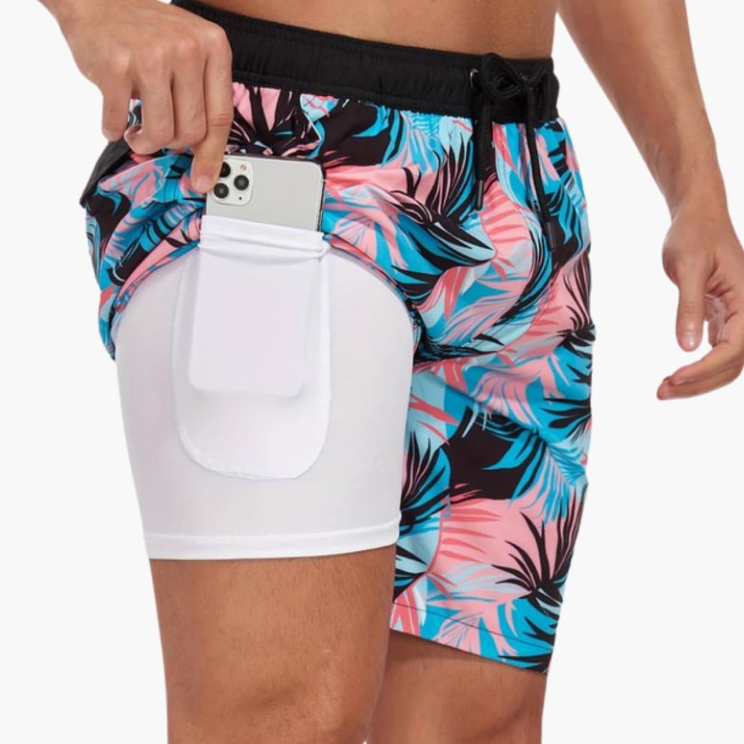 Men's Elastic Waist Shorts Drawstring Adjustable