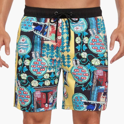 Men's Elastic Waist Shorts Drawstring Adjustable - Fashinoza
