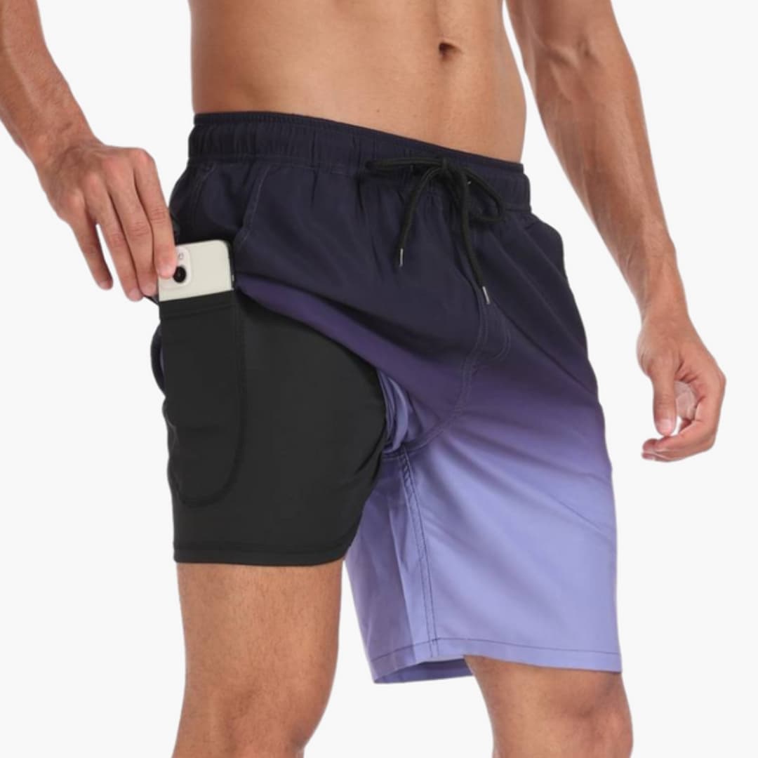 Men's Elastic Waist Shorts Drawstring Adjustable