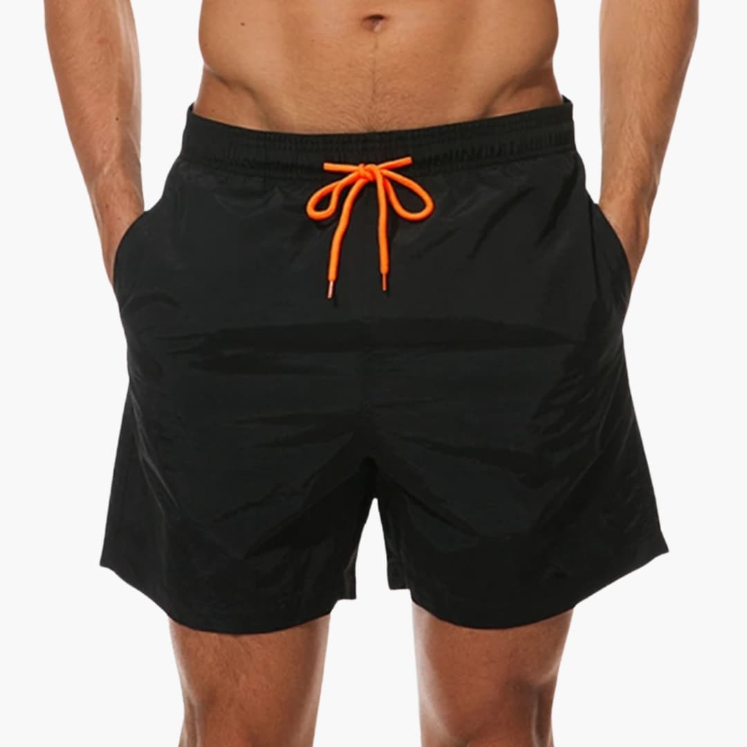 Men's Elastic Waist Shorts with Inner Lining - Fashinoza