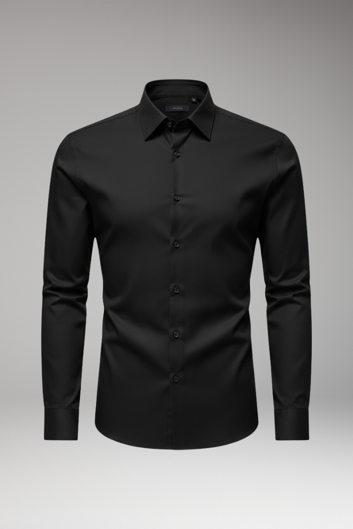 Men's Slim Fit Dress Shirt Pointed Collar Button Front - 
Fashinoza