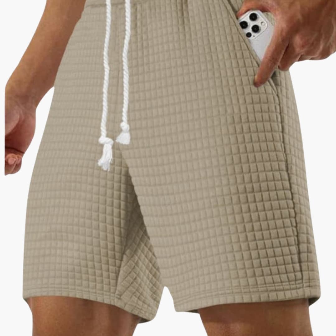 Men's Athletic Shorts Elastic Waist Side Pockets - Fashinoza