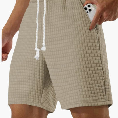 Men's Athletic Shorts Elastic Waist Side Pockets - Fashinoza
