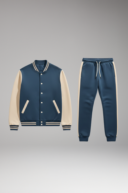 Men's Sports Suit Bomber Jacket Jogging Pants - 
Fashinoza