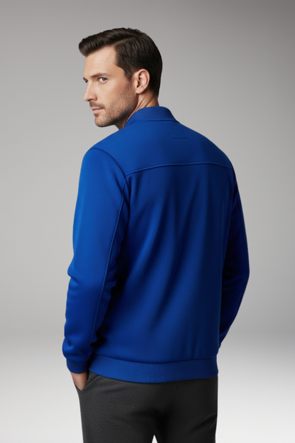 Men's Bomber Jacket Polyester Front Zipper Side Pockets