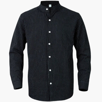 Men's Long Sleeve Button-Down Shirt Striped - Fashinoza
