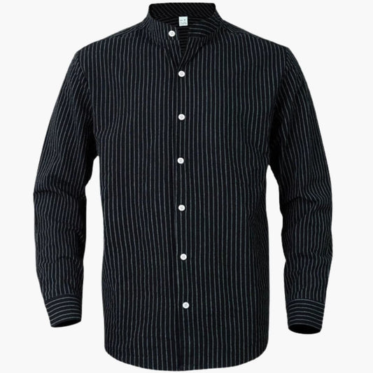 Men's Long Sleeve Button-Down Shirt Striped - Fashinoza