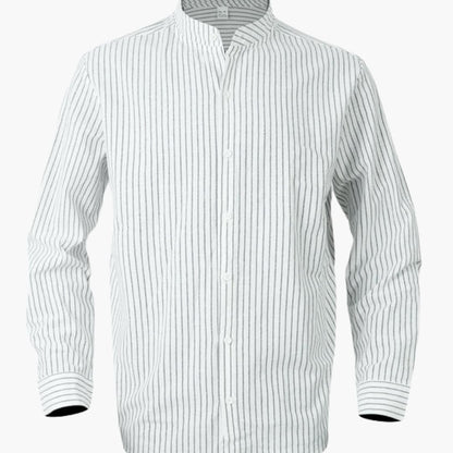 Men's Long Sleeve Button-Down Shirt Striped