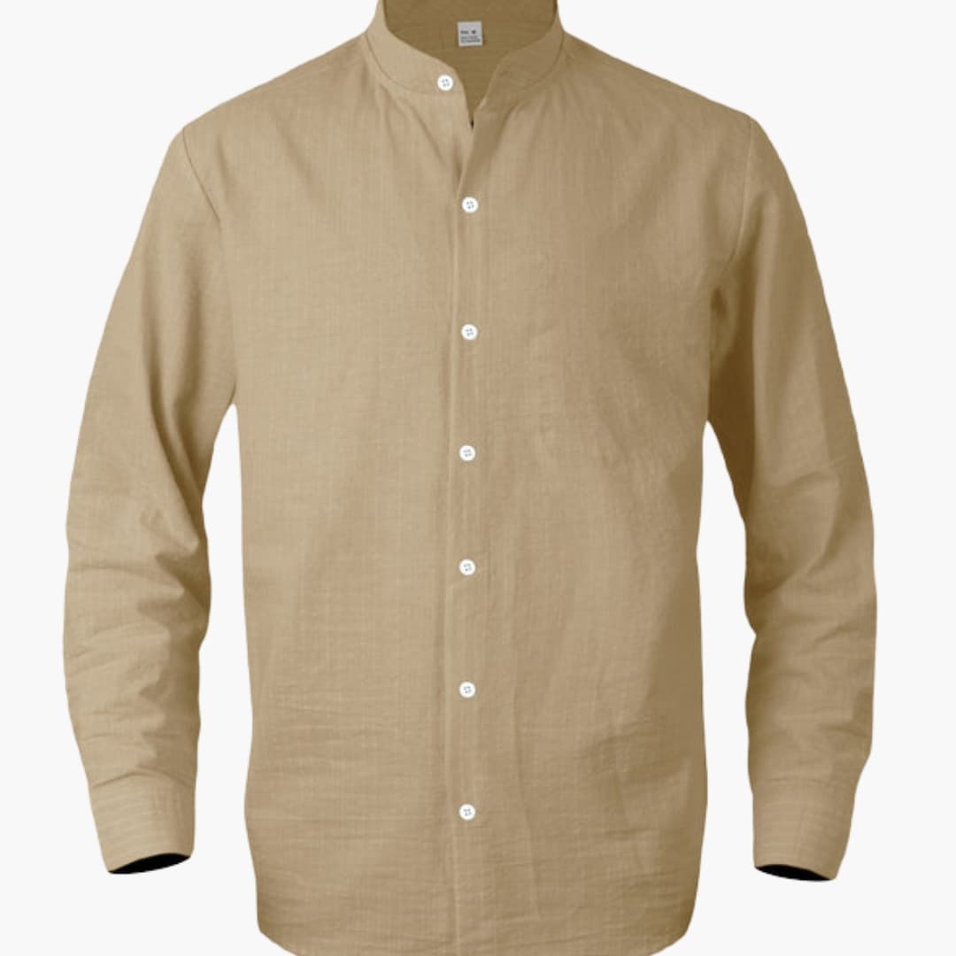Men's Long Sleeve Button-Down Shirt Striped