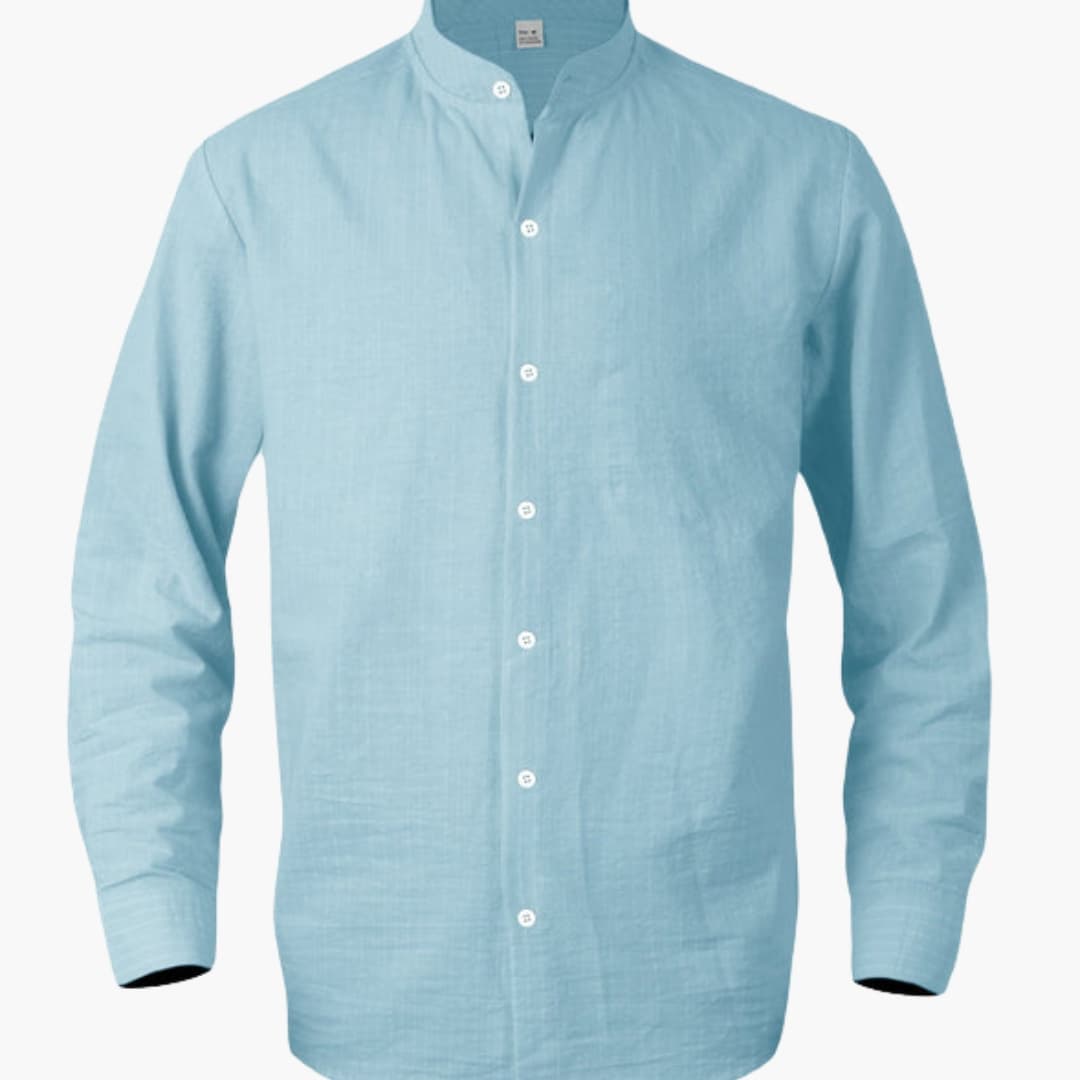 Men's Long Sleeve Button-Down Shirt Striped