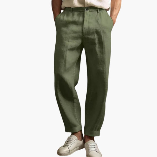 Men's Summer Pants Elastic Waist Regular Fit - Fashinoza