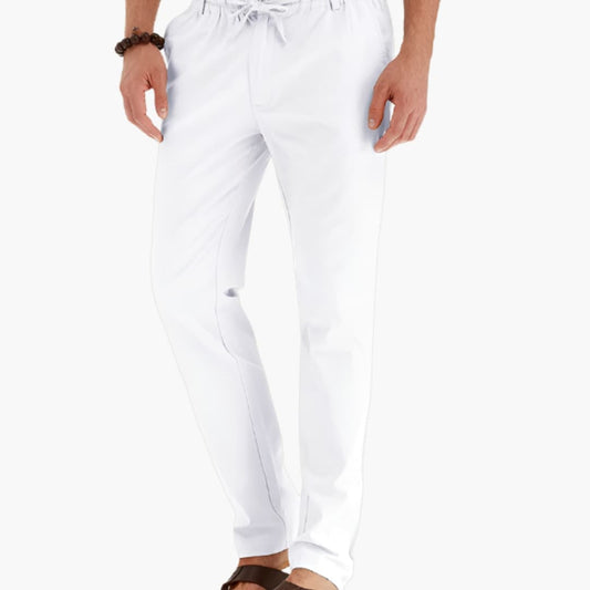 Men's Loose Fit Summer Pants Elastic Waistband - Fashinoza