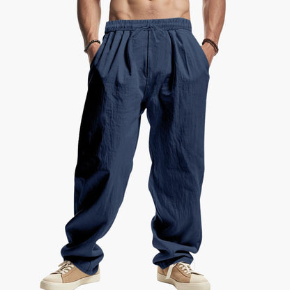 Men's Elastic Waist Pants Side Pockets