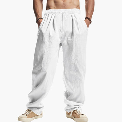 Men's Elastic Waist Pants Side Pockets