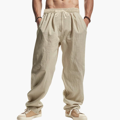 Men's Elastic Waist Pants Side Pockets