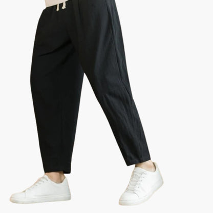 Men's Loose Fit Summer Pants Cotton Relaxed
