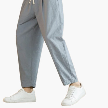 Men's Loose Fit Summer Pants Cotton Relaxed