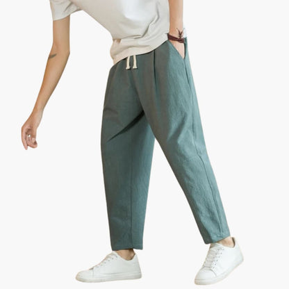 Men's Loose Fit Summer Pants Cotton Relaxed