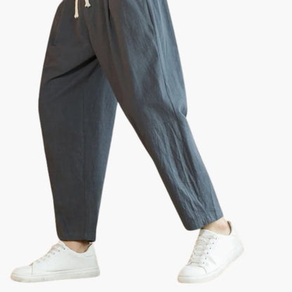 Men's Loose Fit Summer Pants Cotton Relaxed