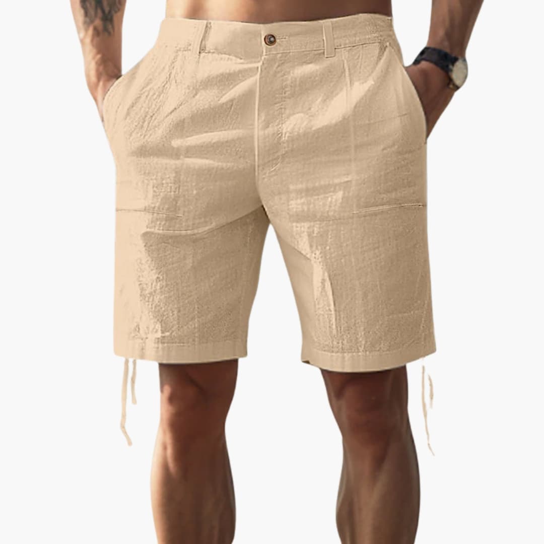 Men's Elastic Waist Straight Leg Summer Shorts - Fashinoza