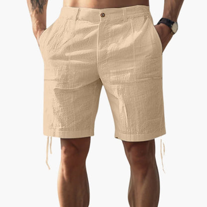 Men's Elastic Waist Straight Leg Summer Shorts - Fashinoza